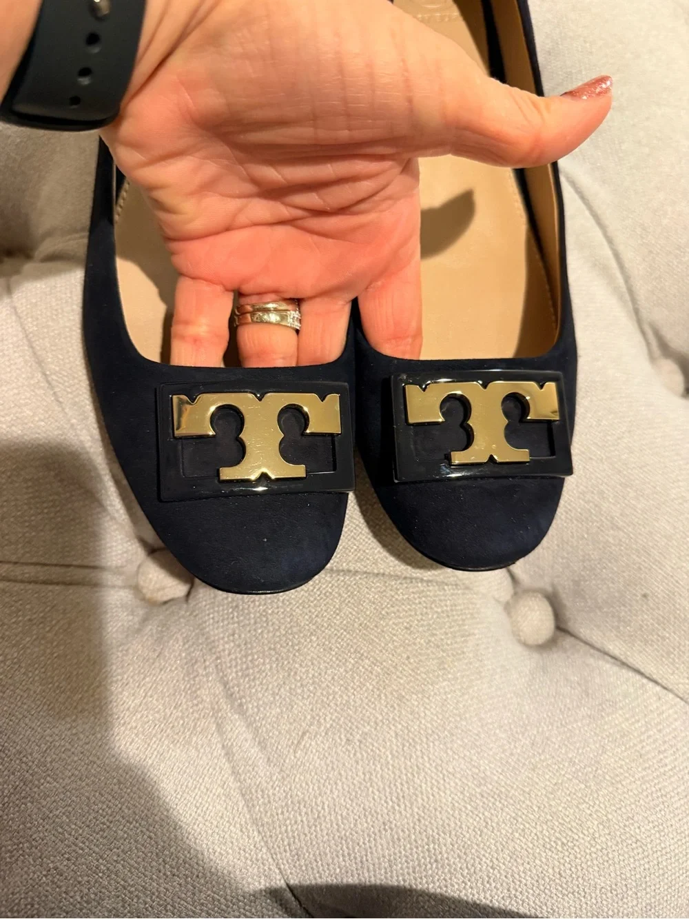 Tory Burch Gigi Suede Pump Navy